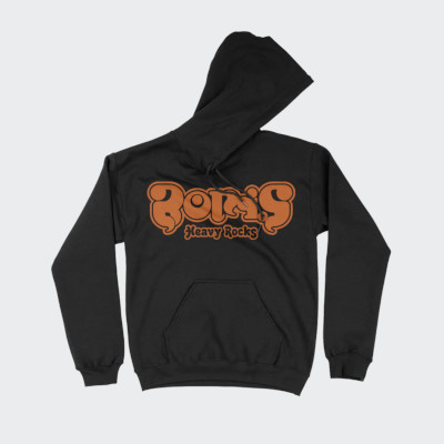 “HEAVY ROCKS” LOGO”  HOODED SWEATSHIRT